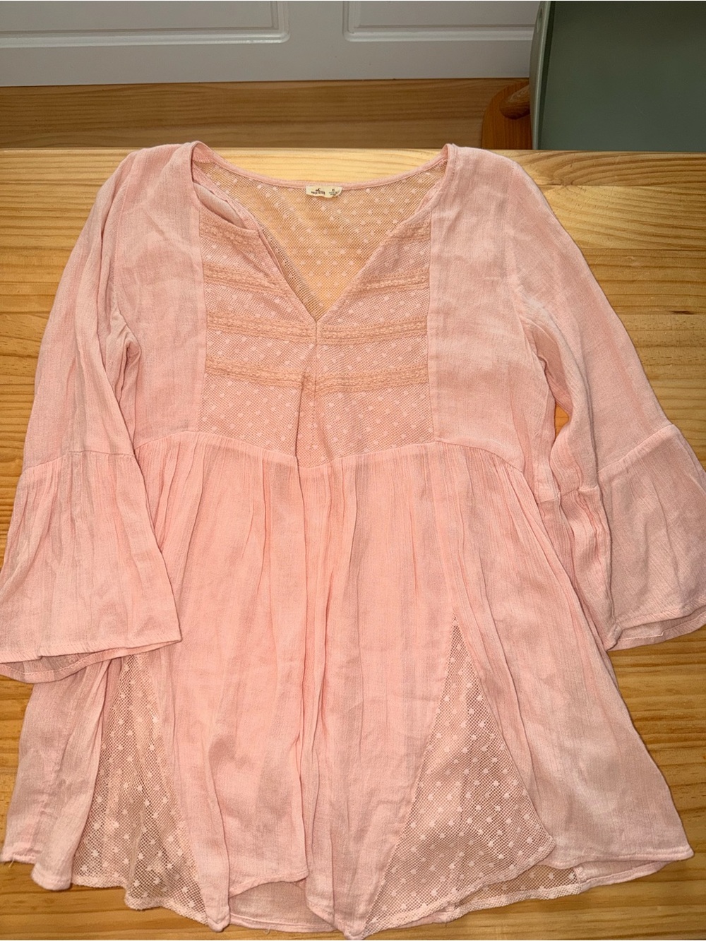 Hollister Light Pink Women's Peasant Blouse